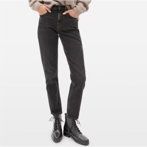 Everlane Women’s The Modern Utility Black Leather Lace Up Ankle Moto Boots 9 - Picture 2 of 15